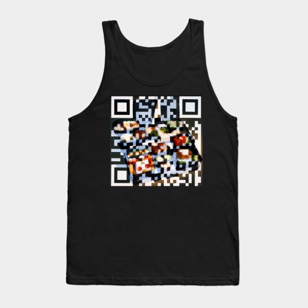 RickRoll QR Code -- Bento Box Painting Tank Top by ravel.live